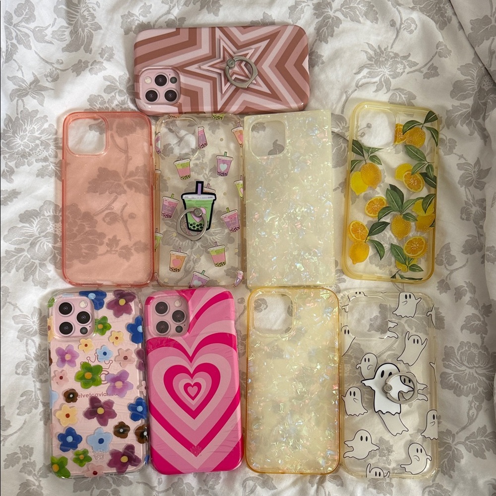 Lot of 9 iPhone 12 Pro Max phone Cases Velvet Caviar Sonix